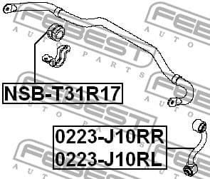 Mounting, stabiliser bar NSB-T31R17 - image 2