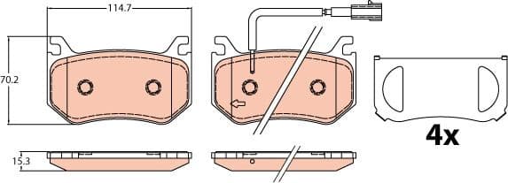 Brake Pad Set, disc brake GDB2209