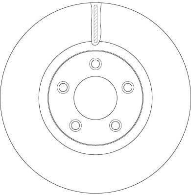 Brake Disc TRW SINGLE DF6490S - image 2