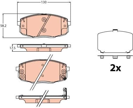 Brake Pad Set, disc brake GDB2192