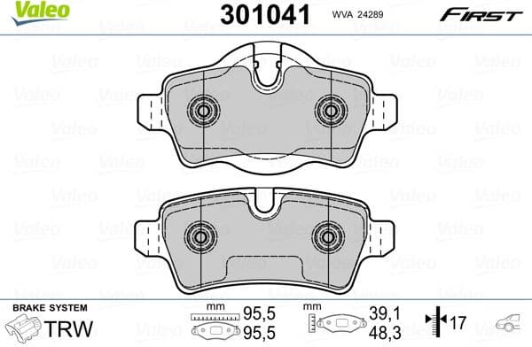 Brake Pad Set, disc brake ESSENTIAL 301041