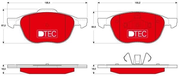 Brake Pad Set, disc brake DTEC COTEC GDB1583DTE - image 2