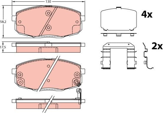 Brake Pad Set, disc brake COTEC GDB3450 - image 3