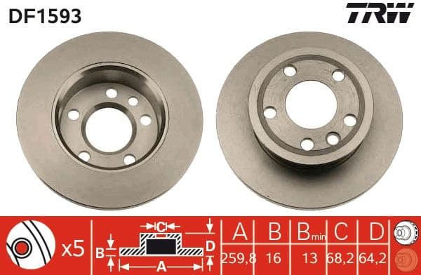 Brake Disc DF1593 - image 3