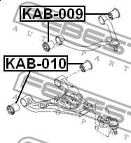 Mounting, control/trailing arm KAB-010 - image 2