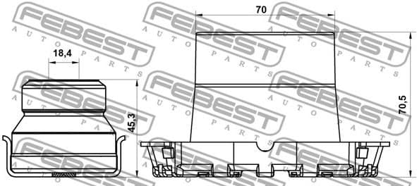 Dust Cover Kit, shock absorber TSHB-ADT250R-KIT - image 2