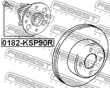 Wheel Hub 0182-KSP90R - image 2