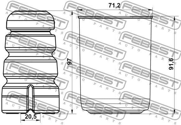 Dust Cover Kit, shock absorber ADSHB-Q5F-KIT - image 2
