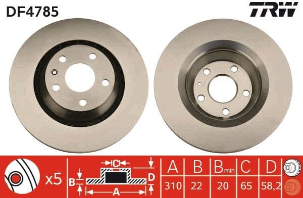 Brake Disc DF4785 - image 2