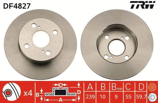 Brake Disc DF4827 - image 2