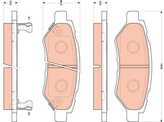Brake Pad Set, disc brake GDB4602 - image 2