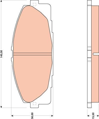 Brake Pad Set, disc brake GDB3485 - image 3
