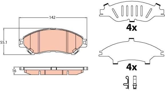 Brake Pad Set, disc brake GDB3633 - image 2
