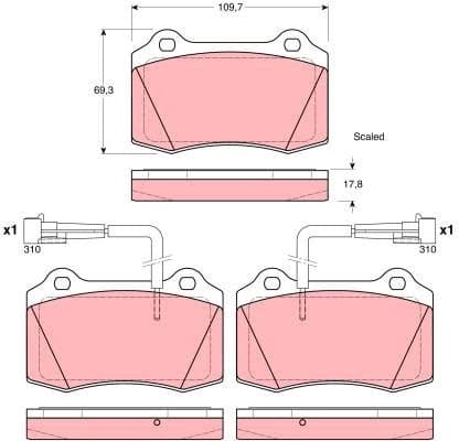 Brake Pad Set, disc brake GDB1392 - image 2