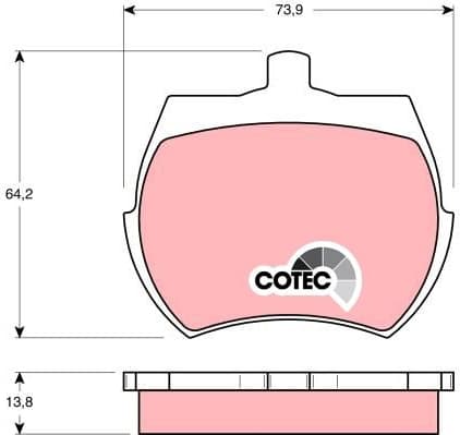 Brake Pad Set, disc brake COTEC GDB332 - image 2