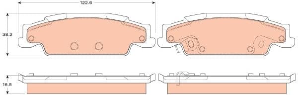 Brake Pad Set, disc brake GDB4453 - image 2