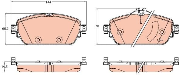 Brake pads front, Top Quality GDB2070 - image 3