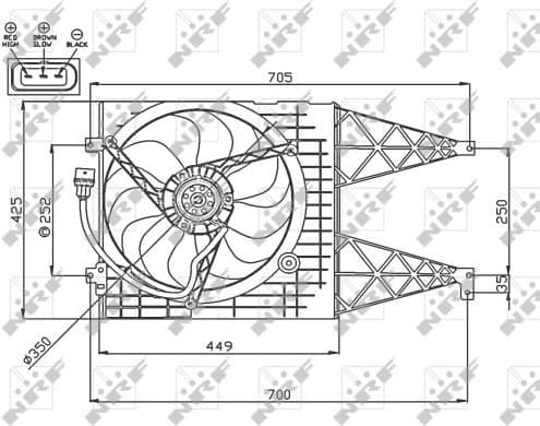 Fan, engine cooling 47744