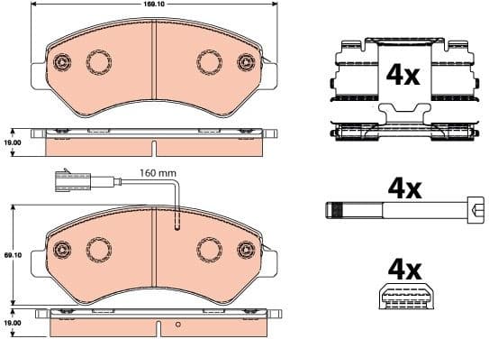 Brake pads front, Top Quality GDB2072 - image 2