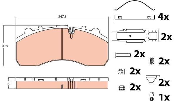 Brake Pad Set, disc brake GDB5067 - image 4