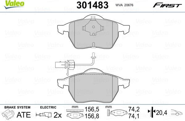 Brake Pad Set, disc brake ESSENTIAL 301483
