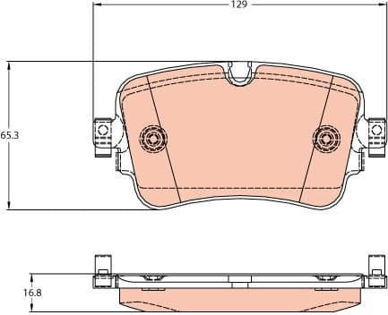 Brake pads rear, Top Quality GDB2131 - image 2