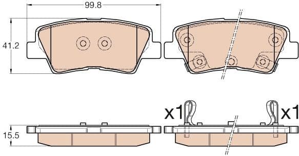 Brake Pad Set, disc brake GDB3569 - image 3