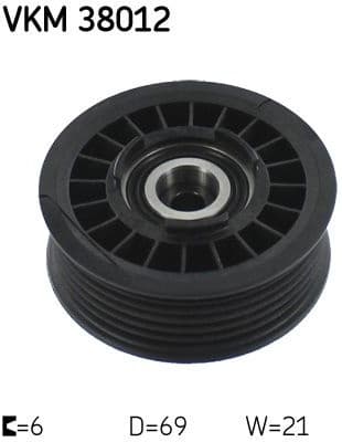 Deflection/Guide Pulley, V-ribbed belt VKM 38012 - image 2