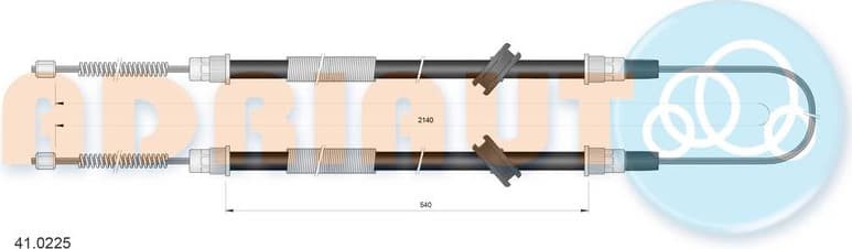 Cable Pull, parking brake 41.0225