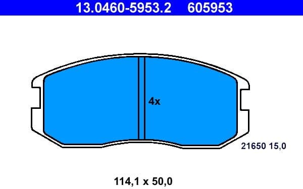 Brake Pad Set, disc brake 13.0460-5953.2