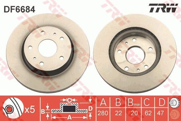Brake Disc DF6684 - image 3