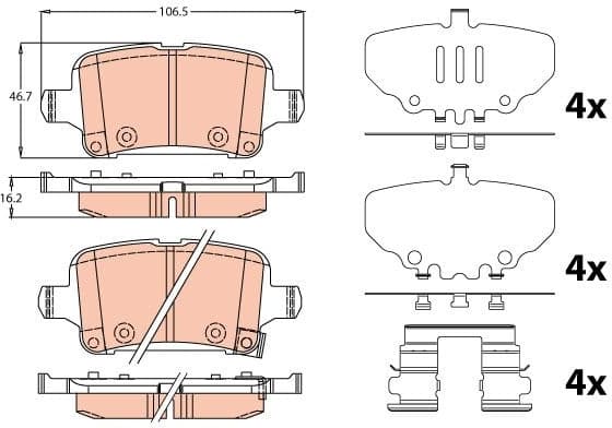 Brake Pad Set, disc brake GDB2184 - image 2