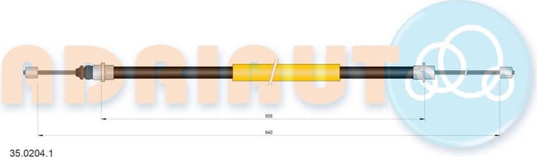 Cable handbrake 35.0204.1 - image 2