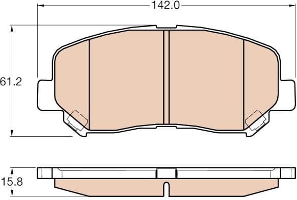 Brake pads front, Top Quality GDB3562 - image 3