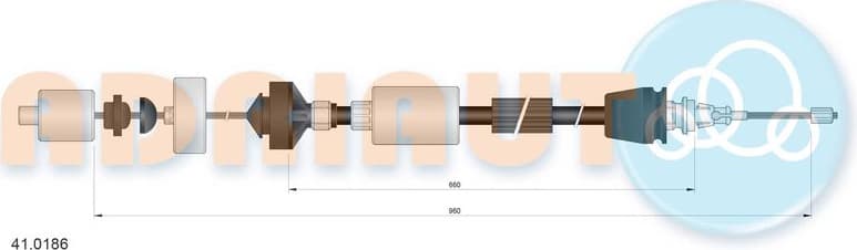 Cable Pull, clutch control 41.0186