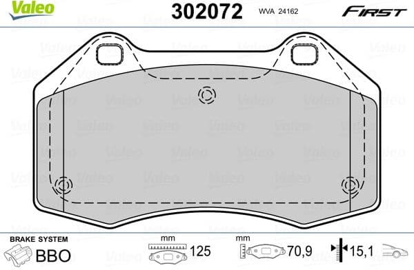 Brake Pad Set, disc brake ESSENTIAL 302072
