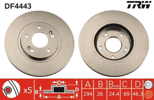 Brake Disc DF4443 - image 3