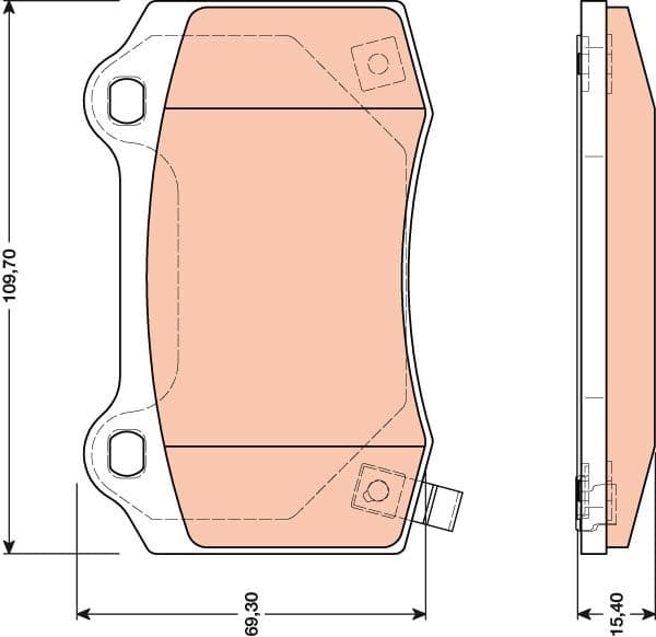 Brake Pad Set, disc brake GDB4171 - image 2
