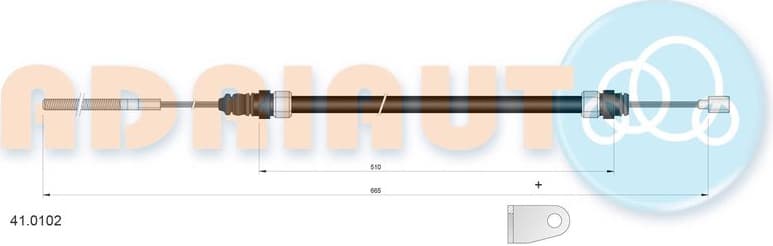Cable Pull, clutch control 41.0102