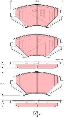 Brake Pad Set, disc brake GDB3356 - image 2