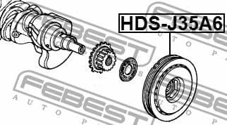 Belt Pulley, crankshaft HDS-J35A6 - image 2