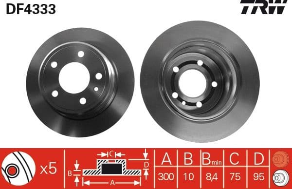 Brake Disc DF4333 - image 3