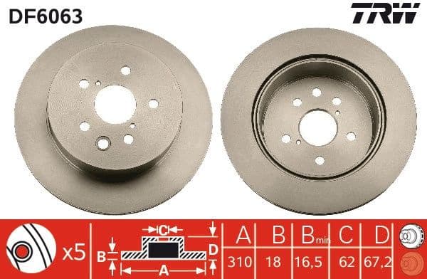Brake Disc DF6063 - image 3