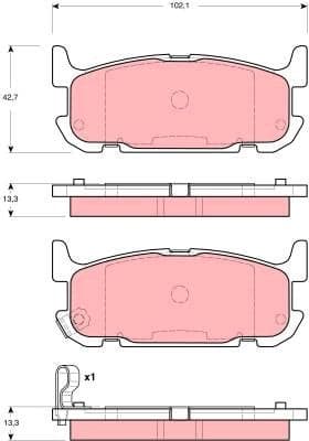 Brake Pad Set, disc brake GDB3318 - image 2