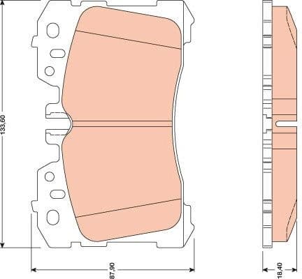 Brake Pad Set, disc brake GDB3473 - image 3