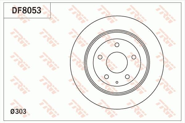Brake discs kit rear, (2pcs), Top Quality DF8053