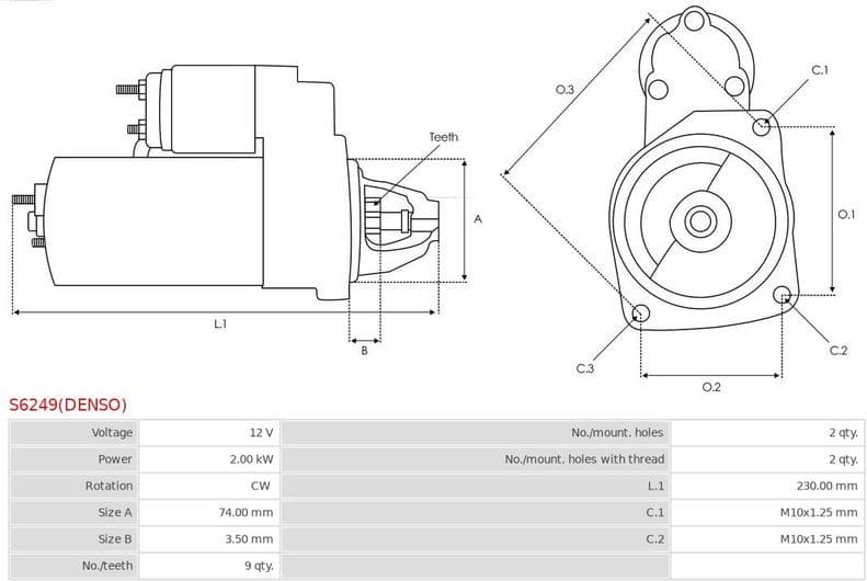 Starter Denso S6249(DENSO) - image 5