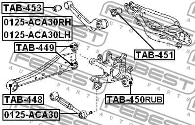 Mounting, control/trailing arm TAB-450RUB - image 2