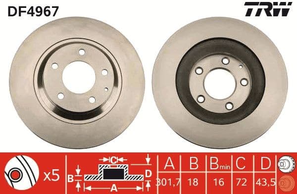 Brake Disc DF4967 - image 3