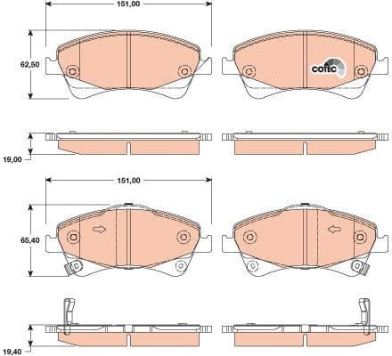 Brake pads front, Top Quality GDB3479 - image 3